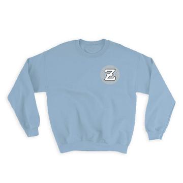 Monogram Letter Z : Gift Sweatshirt Alphabet Initial Name ABC