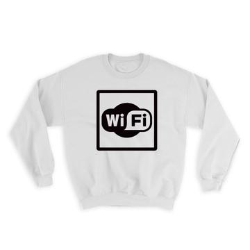 Wifi : Gift Sweatshirt Placard Sign Signage Wi-fi Internet Router
