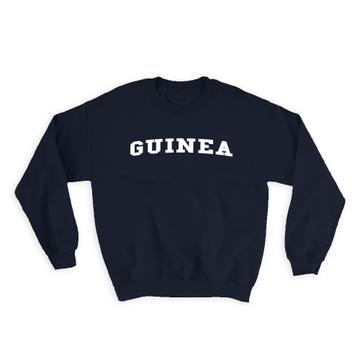 Guinea : Gift Sweatshirt Flag College Script Calligraphy Country Guinean Expat