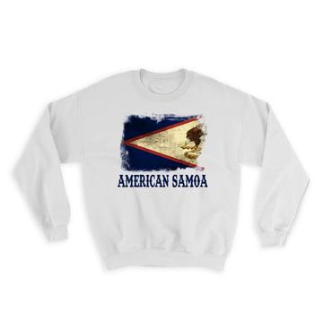 American Samoa Distressed Flag : Gift Sweatshirt Country Pride Souvenir Australia Vintage Print