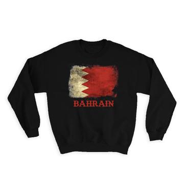 Bahrain Bahraini Flag : Gift Sweatshirt Distressed Asia Asian Country Souvenir Patriotic Vintage