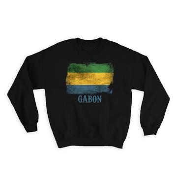 Gabon Gabonese Flag : Gift Sweatshirt Africa African Country Souvenir National Vintage Patriotic Art