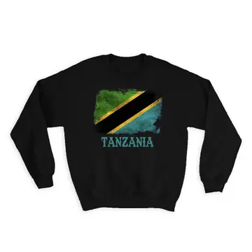 Tanzania Tanzanian Flag : Gift Sweatshirt Africa African Country Souvenir National Vintage Distressed