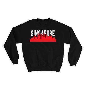 Singapore Skyline : Gift Sweatshirt Singaporean Skyline Souvenir Country Flag