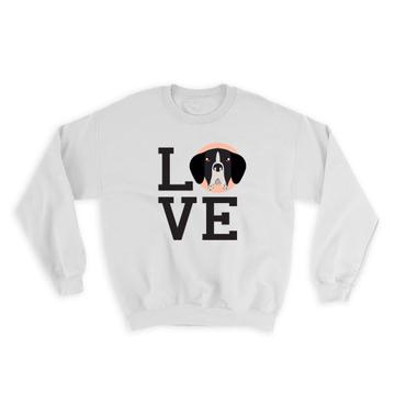 Love German Pointer Cute : Gift Sweatshirt Dog Cartoon Funny Owner Heart Pet Mom Dad