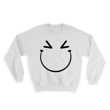Cute Face : Gift Sweatshirt Geek Funny Symbol Modern Emoji Laughing