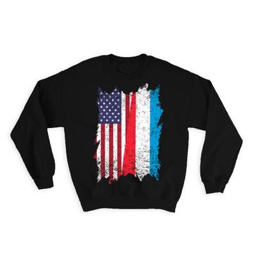 United States Luxembourg : Gift Sweatshirt American Luxembourger