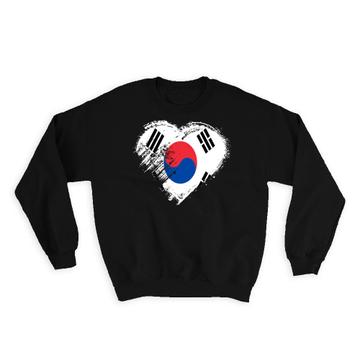 Korean Heart : Gift Sweatshirt South Korea Country Expat Flag