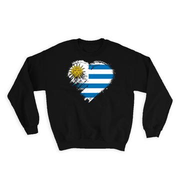 Uruguayan Heart : Gift Sweatshirt Uruguay Country Expat Flag Patriotic Flags National