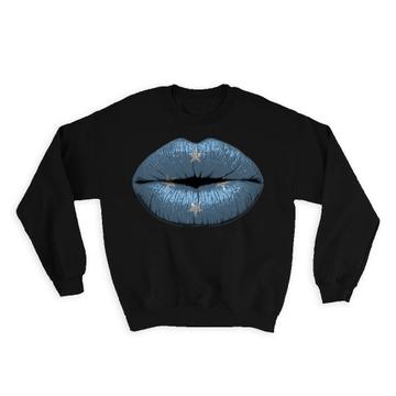 Lips Micronesia Flag : Gift Sweatshirt Federated States Expat Country For Her Women Feminine Souvenir