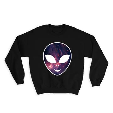 Alien Head : Gift Sweatshirt Extraterrestrial Ufo Area 51 Science Fiction Day Wall Poster Print