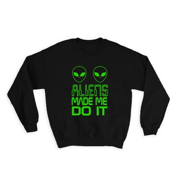 Cute Aliens Ufo : Gift Sweatshirt Science Fiction Day Celebration Wall Decoration Poster Art