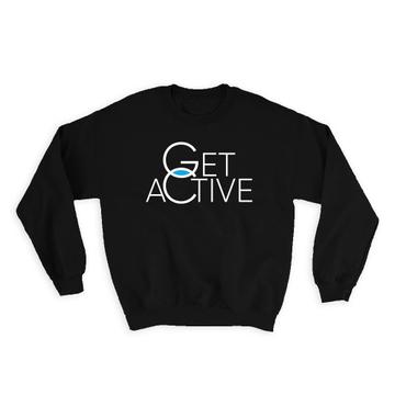 Get Active : Gift Sweatshirt Balanced Life Anti Stress Good Vibes Yoga Gym Wall Decor Art