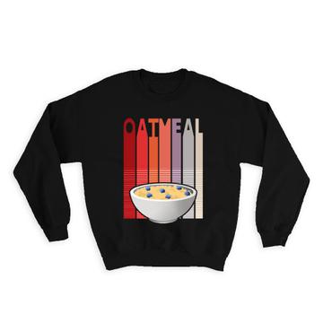 Oatmeal Bowl : Gift Sweatshirt National Month Healthy Food Colorful Kitchen Wall Poster Art
