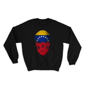 Venezuela Flag Skull : Gift Sweatshirt Venezuelan National Colors