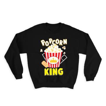 For Popcorn King Lover : Gift Sweatshirt Father Birthday Best Friend Cute Funny Art Kids