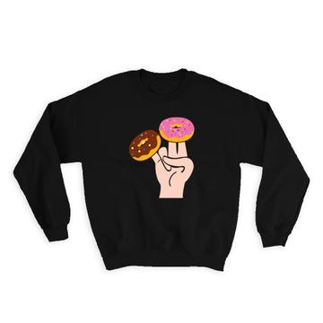 For Donut Lover : Gift Sweatshirt Donuts Sweets Teenager Food Cute Art Print Kid Child