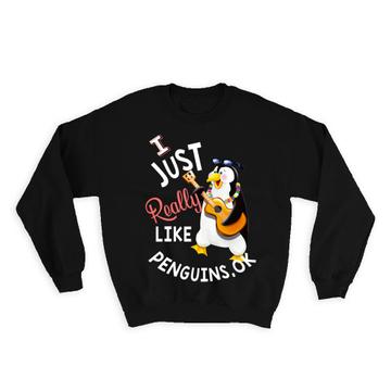 For Penguin Lover : Gift Sweatshirt Penguins Wildlife Animal Bird Funny Cute Art Birthday Kids