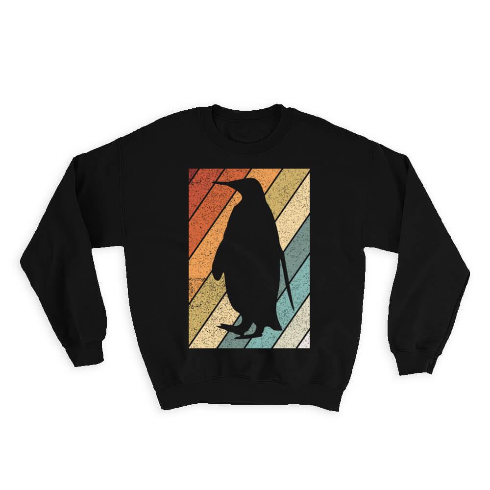Emperor Penguin Vintage : Gift Sweatshirt Gradient Art For Penguins Lover Dad Retro Distressed