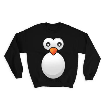 Penguin Face Closeup : Gift Sweatshirt For Penguins Lover  Cute Funny Art Kids Child Wildlife Emoji