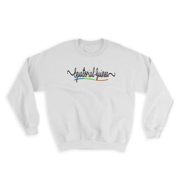 Equatorial Guinea Flag Colors : Gift Sweatshirt Guinean Travel Expat Country Minimalist Lettering