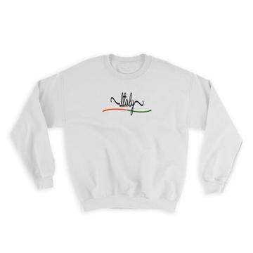 Italy Flag Colors : Gift Sweatshirt Italian Travel Expat Country Minimalist Lettering