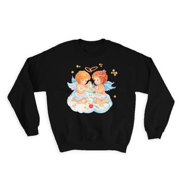 Victorian Angel Cherub : Gift Sweatshirt Vintage Retro Stars Dove