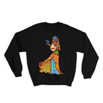 African Woman : Gift Sweatshirt Ethnic Art Black Culture Ethno Animal Print Pattern