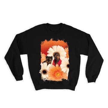 Yorkshire Flowers : Gift Sweatshirt Dog Pet Funny Cute Puppy Collage