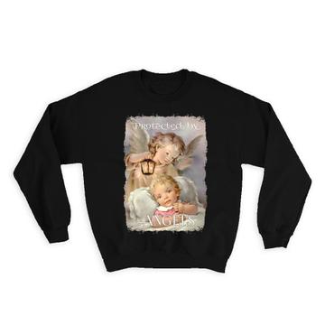 Victorian Angel Guardian Angel : Gift Sweatshirt Vintage Retro Protected by Angels
