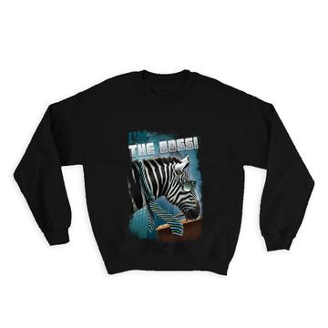 Zebra Boss Nature : Gift Sweatshirt Wild Animals Wildlife Fauna Safari Species