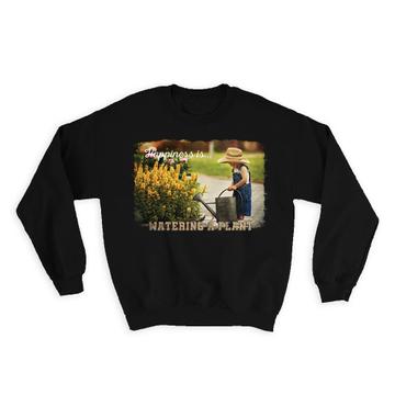 Children Garden Watering Flowers : Gift Sweatshirt Happiness is Plant Kids Verkerke Style