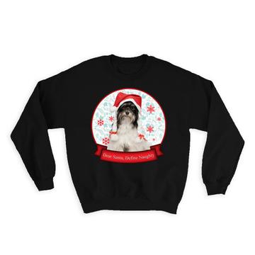 Lhasa Dear Santa Define Naughty : Gift Sweatshirt Dog Puppy Pet Christmas Animal Cute