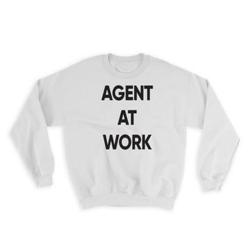 AGENT At Work : Gift Sweatshirt Job Profession Office Coworker Christmas