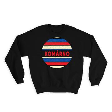 Komarno Slovakia    : Gift Sweatshirt Slovak Distressed Slavic Retro Expat Vintage Flag Geometric