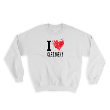 I Love Cartagena : Gift Sweatshirt Colombia Tropical Beach Travel Souvenir