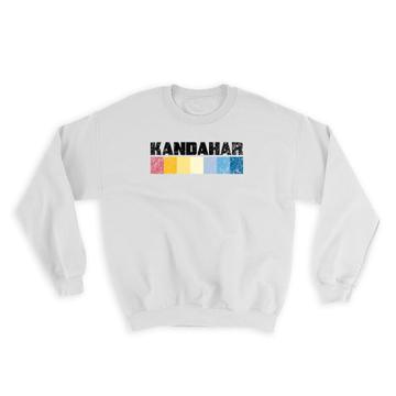 Kandahar : Gift Sweatshirt Afghanistan Retro Colors Afghan