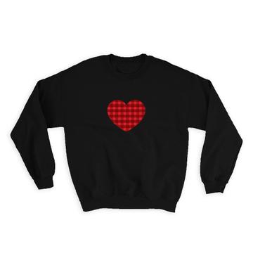 Heart Tartan : Gift Sweatshirt Love Valentines Day