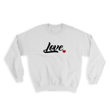Heart Love : Gift Sweatshirt Baseball Style