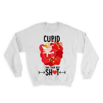 Angel Cupid Take Your Best Shot : Gift Sweatshirt Vintage Retro Love Valentines