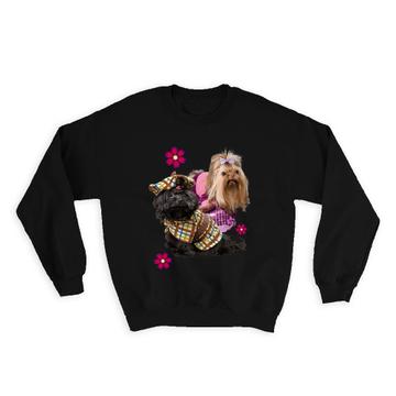 Silky Terrier Yorkshire : Gift Sweatshirt Pets Fashion Dogs Animals Puppies Flowers Funny