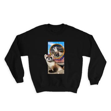 Black Footed Ferret  : Gift Sweatshirt Wild Animals Wildlife Fauna Safari Endangered Species