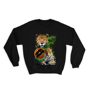 Jaguar  : Gift Sweatshirt Wild Animals Wildlife Fauna Safari Endangered Species