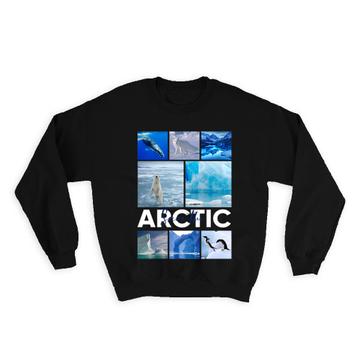 South North Pole Animals Ecosystem : Gift Sweatshirt Glacier Melting Polar Bear Penguin Nature