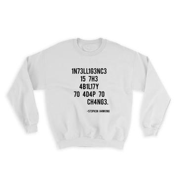 Brainteaser Phrase Art Print Stephen Hawking : Gift Sweatshirt Wall Poster For Coworker Friend