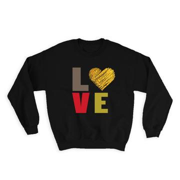 Heart Faux Gold Stamping : Gift Sweatshirt Valentines Day Love Romantic Girlfriend Wife Boyfriend Husband