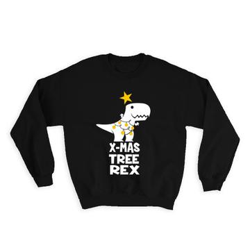 Christmas Tree Rex Funny Dinosaur Tyrannosaurus : Gift Sweatshirt New Year Humor Poster