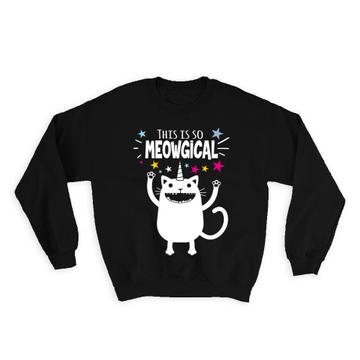 Funny Cat Unicorn Magical Cute Wall Art Print : Gift Sweatshirt For Coworker Friend Animal