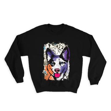 Siberian Husky Collage : Gift Sweatshirt Urban Artistic Art Patchwork Pencil Sketch Dog Dogs
