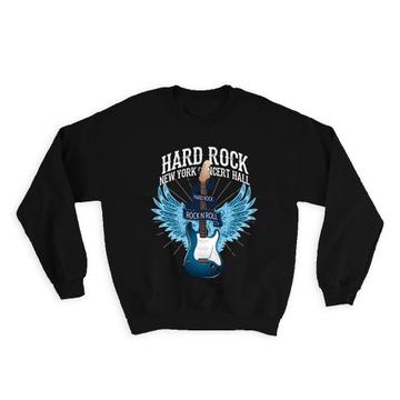 Rock Guitar Wings Tattoo New York Concert Hall : Gift Sweatshirt Music Wall Print
